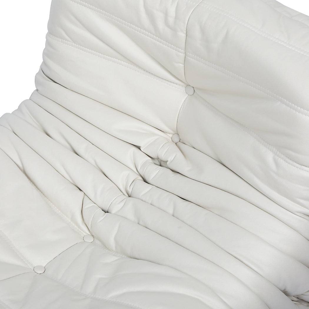 Levede Floor Chair Caterpillar Sofa Beige-1864184585781383173