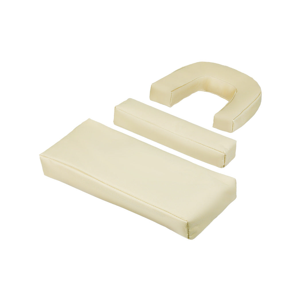 Levede Foldable Beach Lounge Chairs with Face Hole Khaki-1871349386584395781