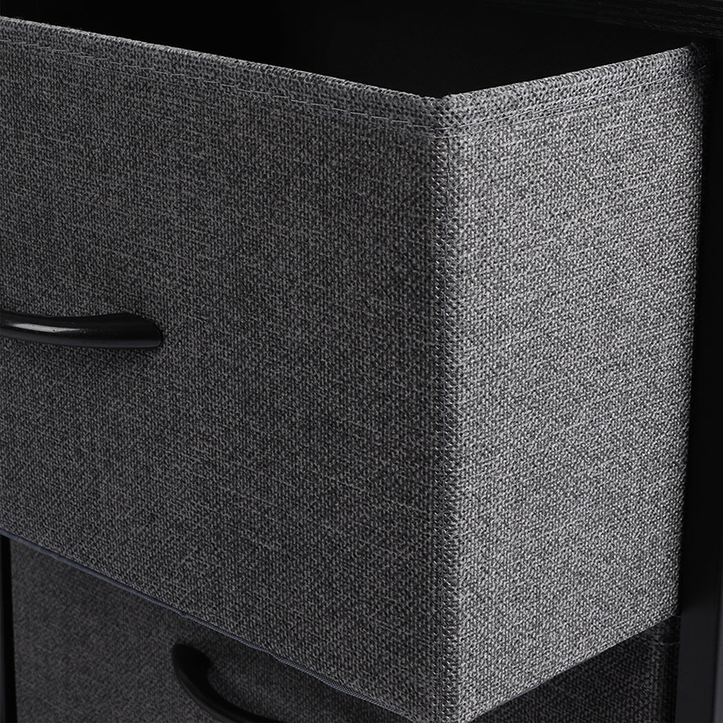 Levede Storage Cabinet Tower Chest Dark Grey-1864183284792168453