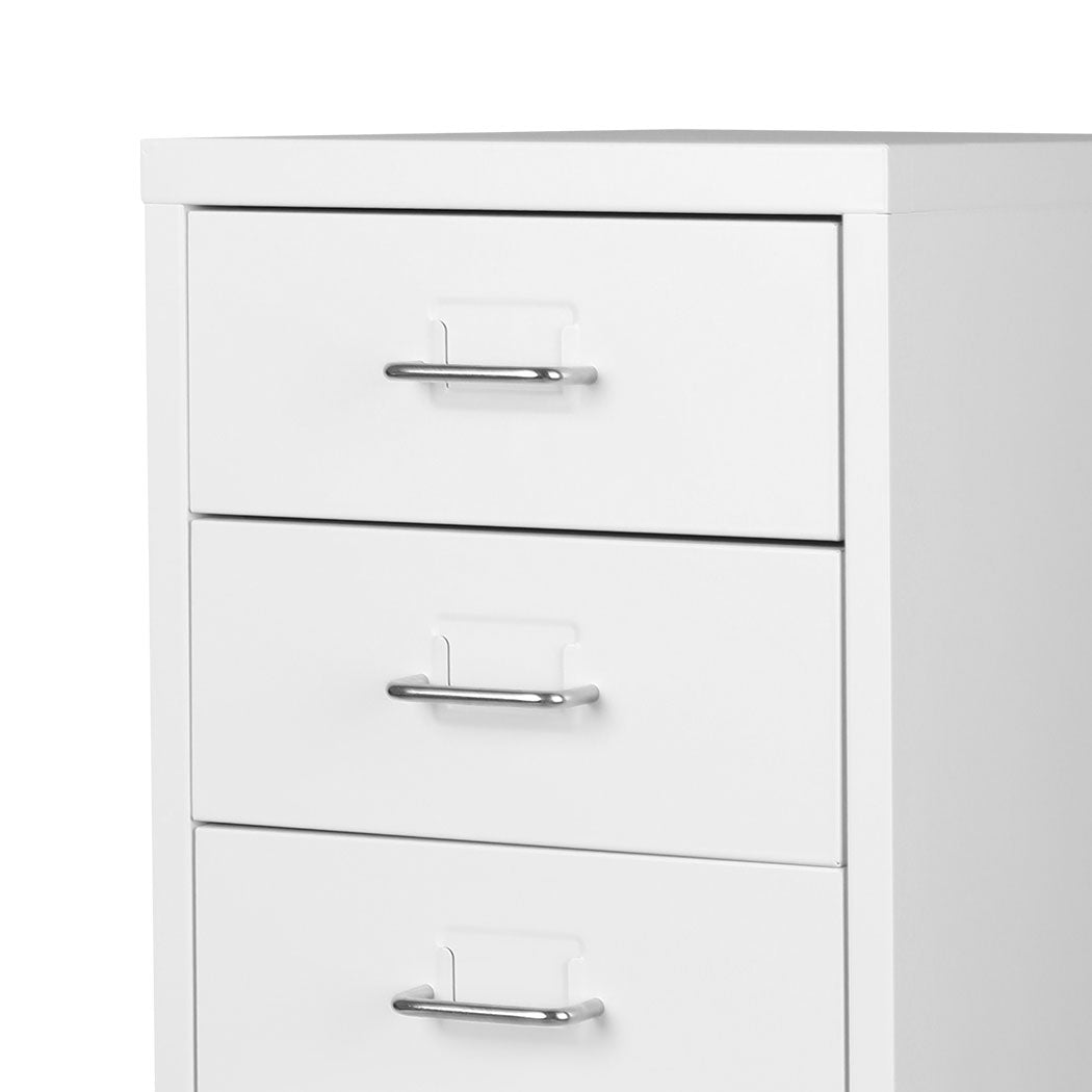 Levede Office Cabinet 8 Drawer Drawers White-1864184250694242309