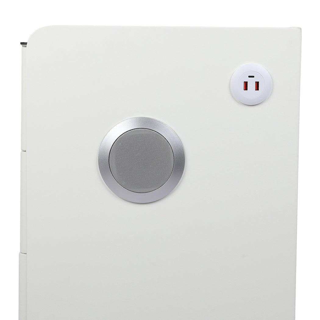 Levede Bedside Table LED Lights Drawers Storage-1869883069327085573