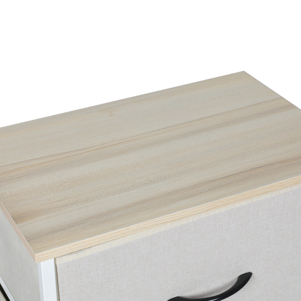 Levede Storage Cabinet Tower Chest Beige-1864183276265148421