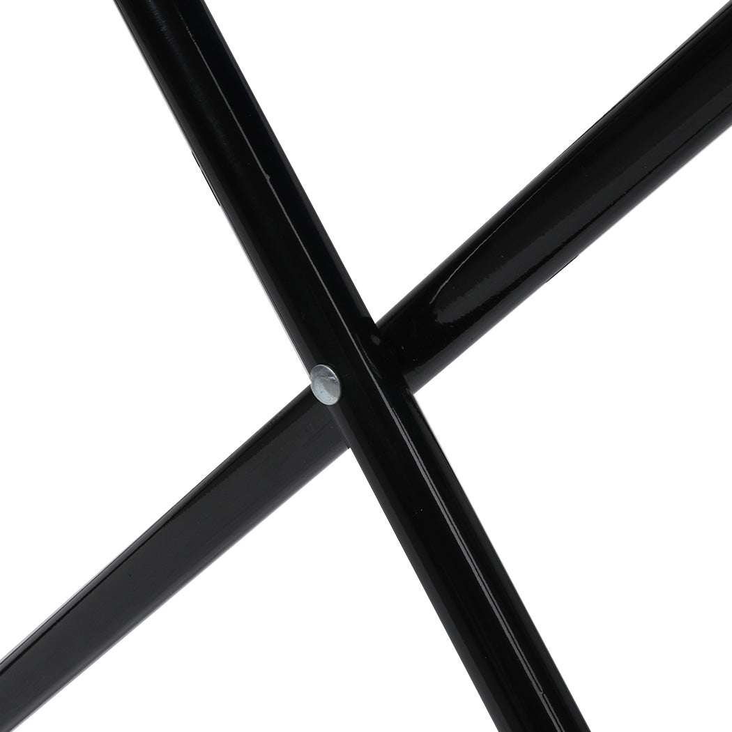 Levede 2Pcs Camping Chairs Folding Arm Black-1864184446354329605