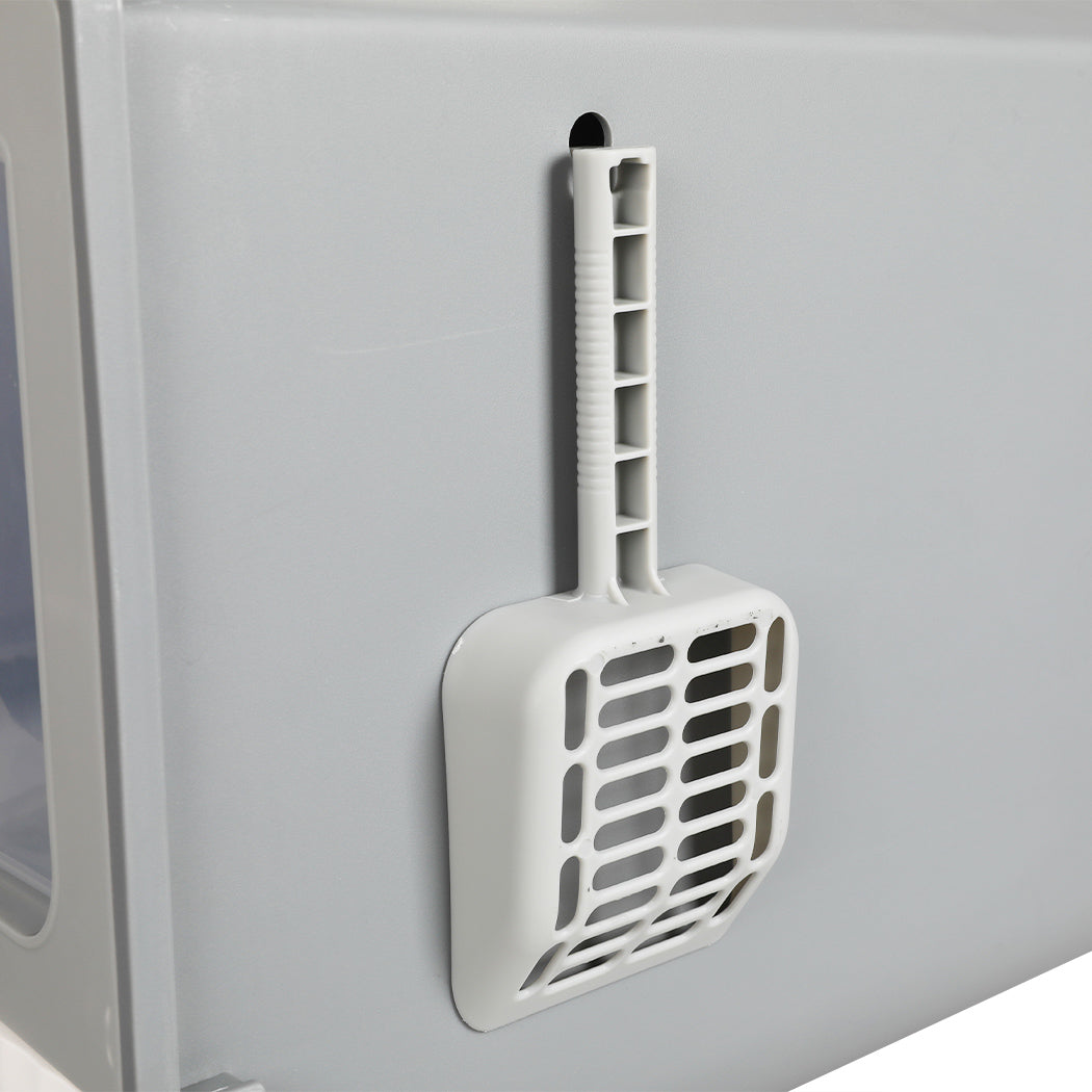 PaWz Fully Enclosed Cat Litter Box Mat Grey-1864184548909256709