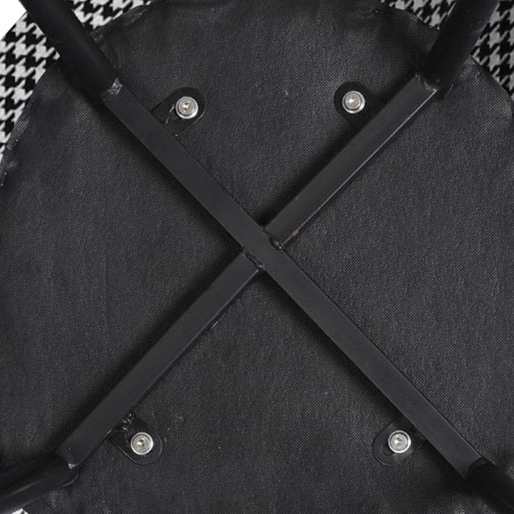 Levede 2x Dining Chairs Kitchen Cafe Black and White-1864183273484324869