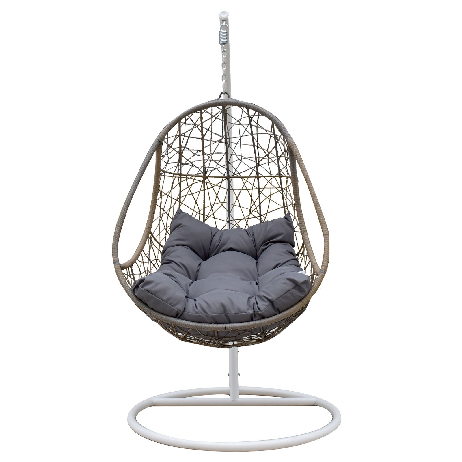 Arcadia Furniture Rocking Egg Chair - Oatmeal and Grey-1878615032561012739