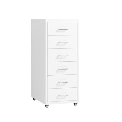 Levede 6 Drawer Office Cabinet Drawers White-1864184251344359424