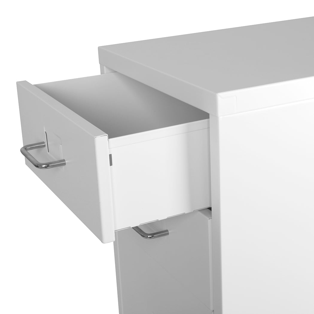 Levede 3 Drawer Office Drawers Cabinet White-1864184249813438467