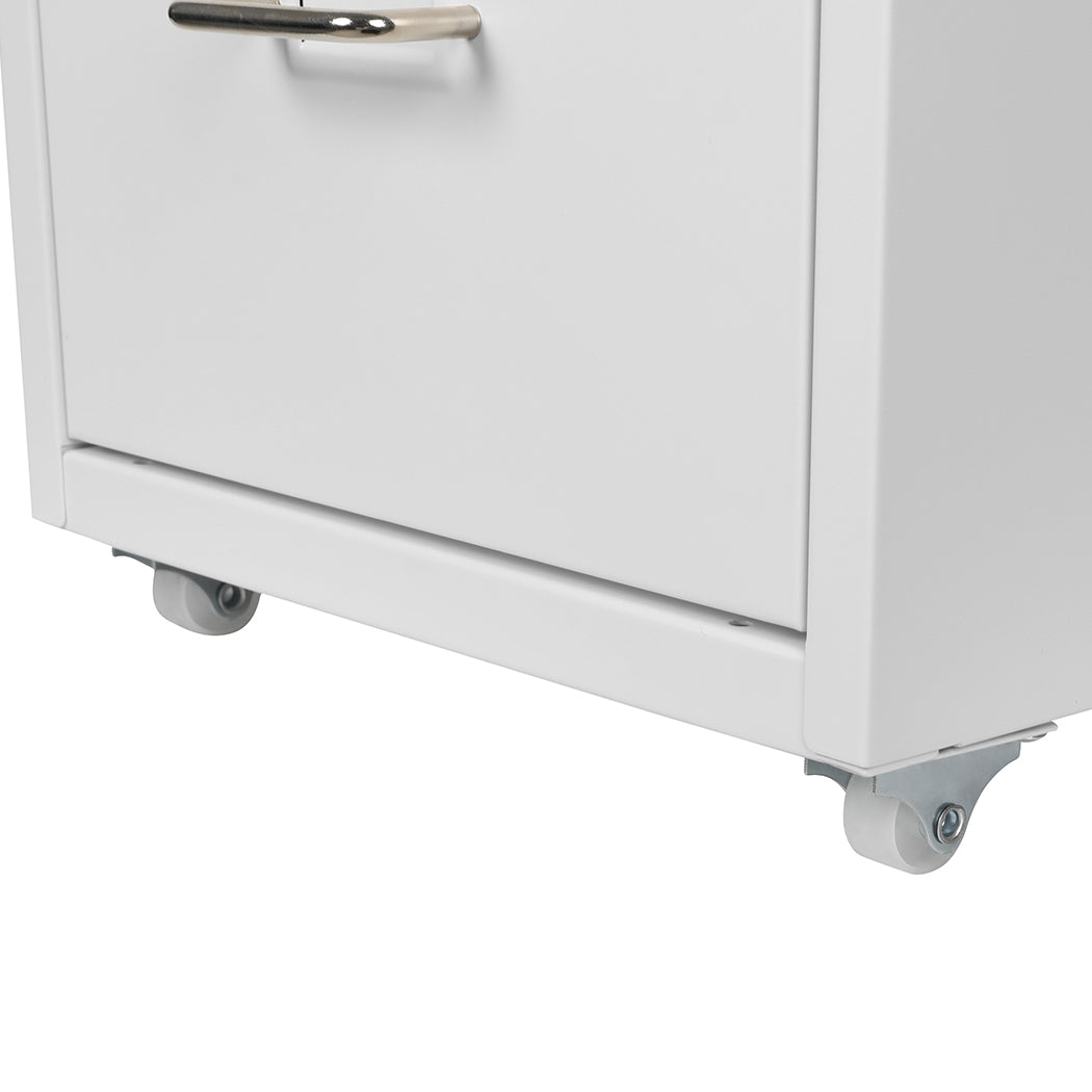 Levede 3 Drawer Office Drawers Cabinet White-1864184249813438468