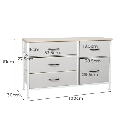 Levede Storage Cabinet Tower Chest of Beige-1864183284645367810