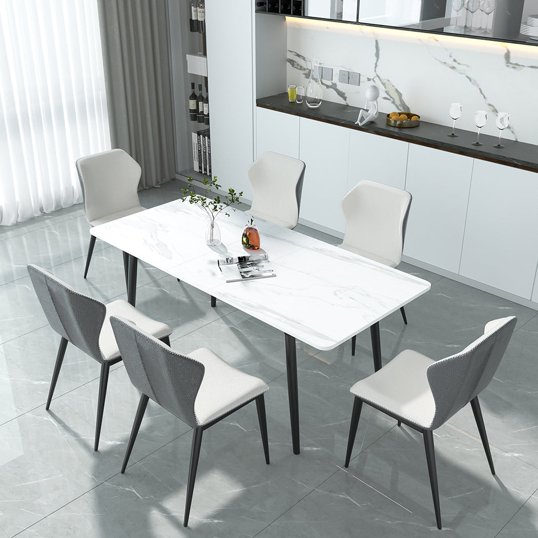 Levede Steel Dining Table 4-6 Seater 150cm-1869883063362785286