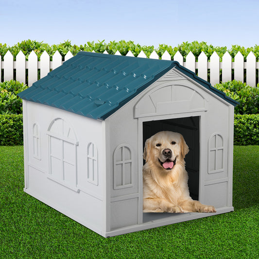 PaWz Dog Kennel Outdoor Indoor Pet Plastic XL Blue-1864184512733384710