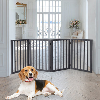 Wooden Pet Gate Dog Fence Retractable Grey 600x 3MM-1864184510149693446