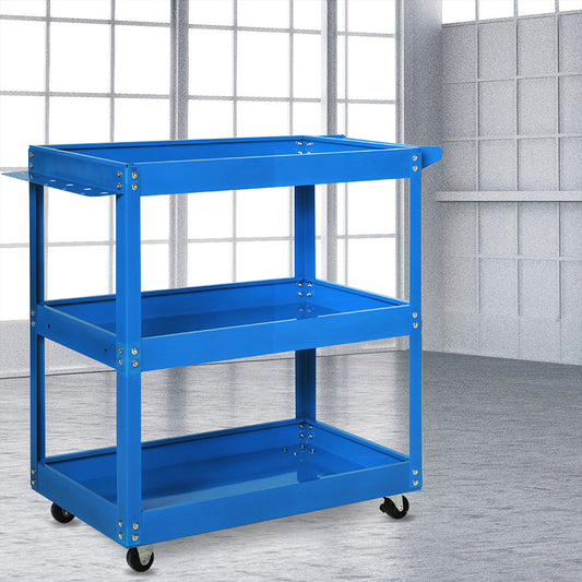 Traderight Tool Cart Trolley Toolbox Blue-1864184279345532934