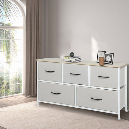 Levede Storage Cabinet Tower Chest Beige-1864183275677945863