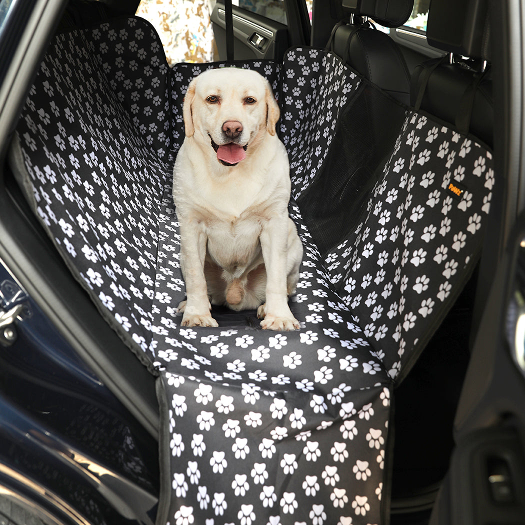 PaWz Pet Back Car Seat Cover Hammock Black-1864184519008063495