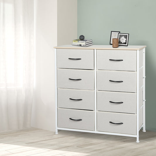 Levede Storage Cabinet Tower Chest Beige-1864183275975741446