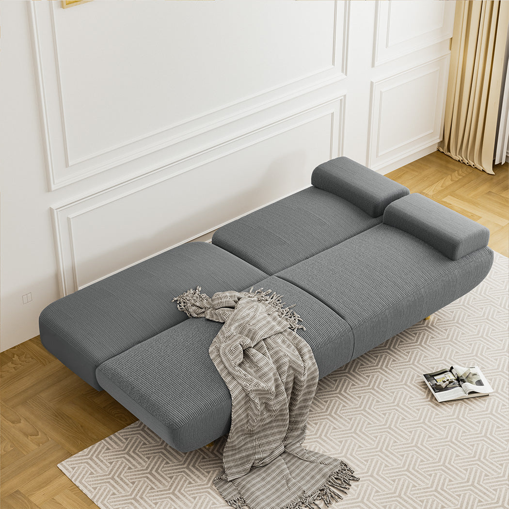 LEVEDE  CONVERTIBLE SOFABED WITH USB CHARGE AND SIDE TABLE-1869883071256465414