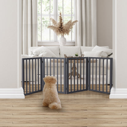 Wooden Pet Gate Dog Fence Retractable Grey 600x 3MM-1864184510149693447