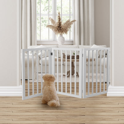 Wooden Pet Gate Dog Fence Retractable White 2000x 3MM-1864184509717680135