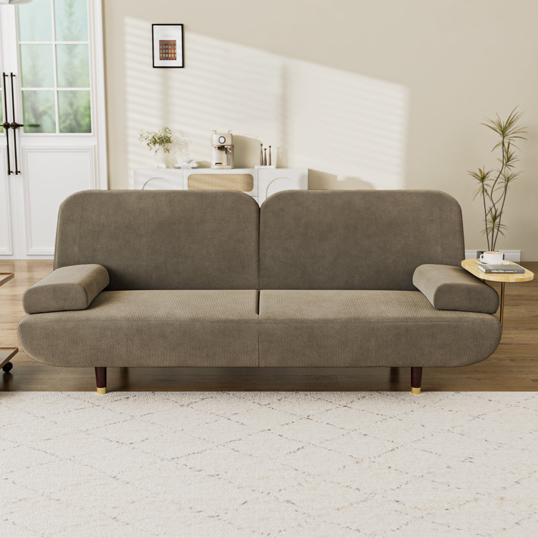LEVEDE  CONVERTIBLE SOFABED WITH USB CHARGE AND SIDE TABLE-1869883071407460358