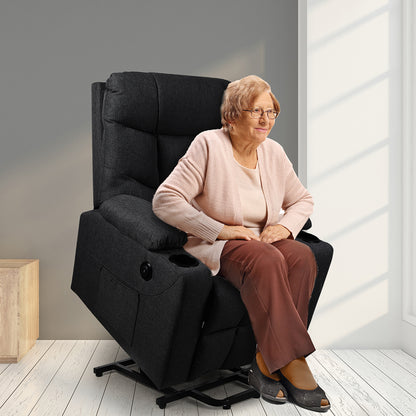 Levede Recliner Chair Electric Lift Black-1864184459591553031