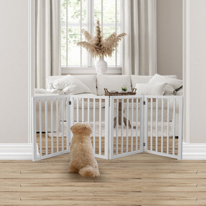 Wooden Pet Gate Dog Fence Retractable White 600x 3MM-1864184510288105479