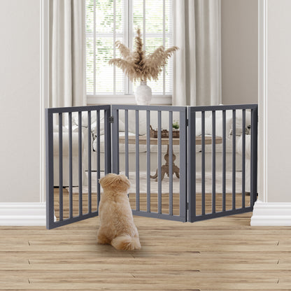 Wooden Pet Gate Dog Fence Retractable Grey 2000x 3MM-1864184509570879495