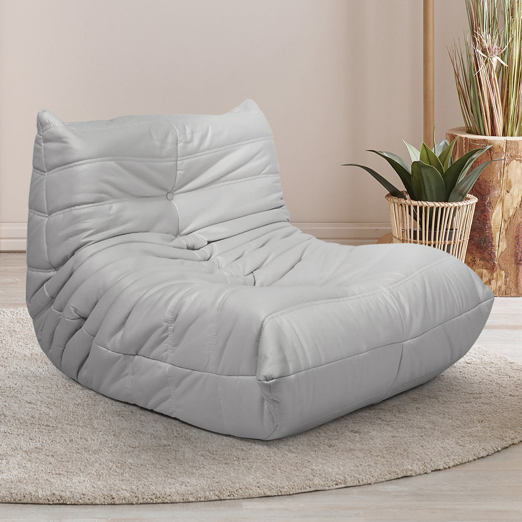 Levede Floor Chair Caterpillar Sofa Grey-1864184586221785095