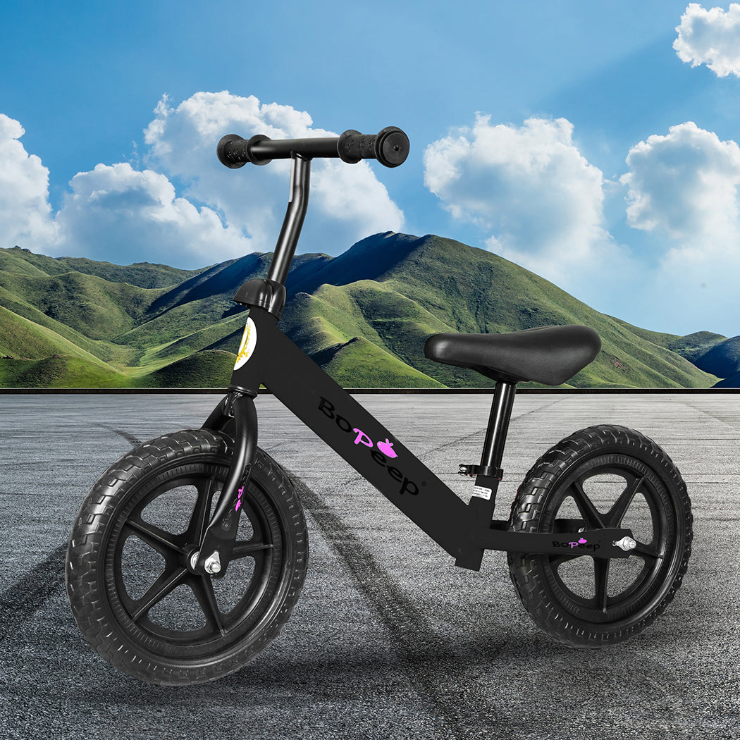 BoPeep Kids Balance Bike Ride On Toys Black-1864184331073884167