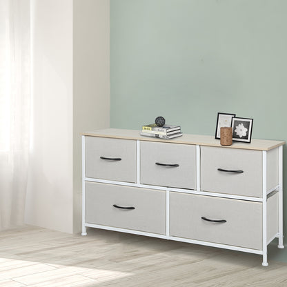 Levede Storage Cabinet Tower Chest Beige-1864183275677945862