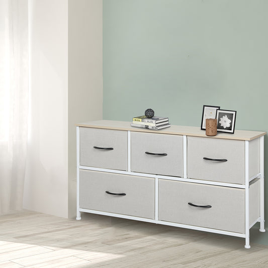 Levede Storage Cabinet Tower Chest Beige-1864183275677945862