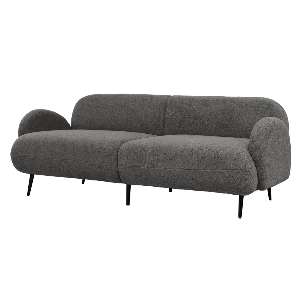 Levede Cloud Sofa 3 Seater Sherpa Fleece Beige-1869883070363078656