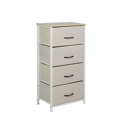 Levede Storage Cabinet Tower Chest Beige-1864183276265148416