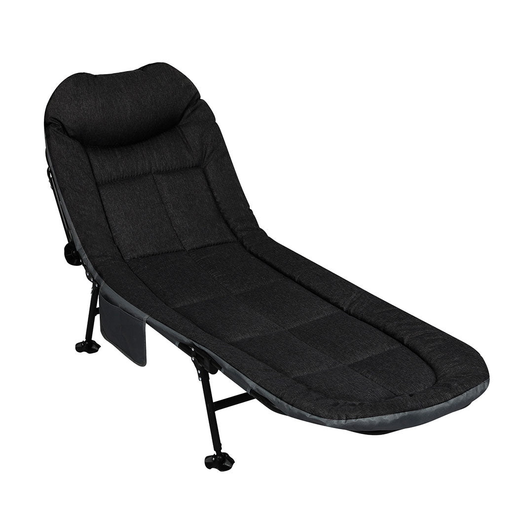 Levede Folding Camping Bed Camp Cots Black-1871349386718613504