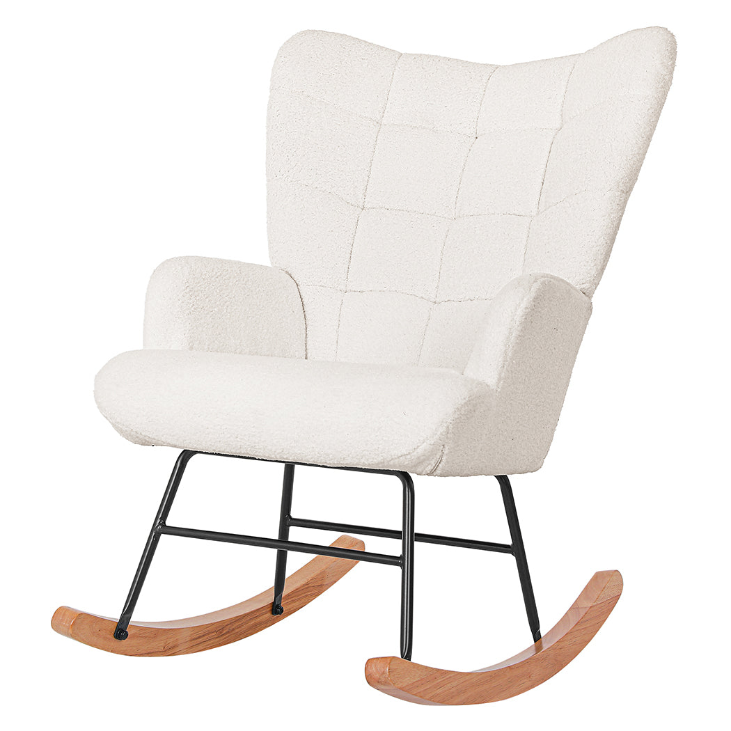 Levede Fleece Rocking Chair-1869883063815770112