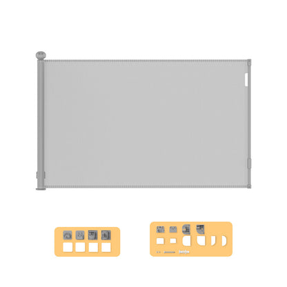 BoPeep Retractable Baby Safety Gates 300cm Grey 300 cm-1864184339647041536