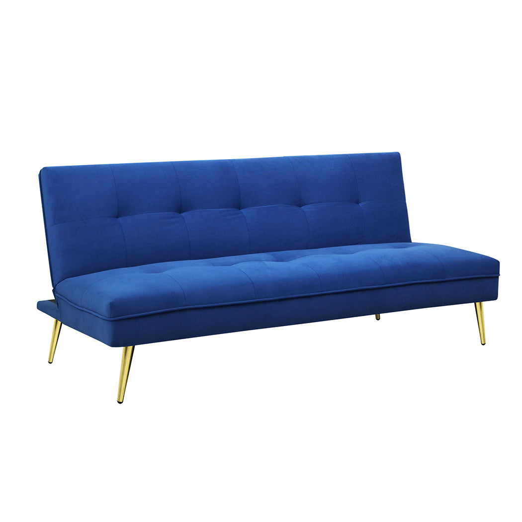 Levede Sofa Bed Convertible Velvet 3 Seater-1869883070950281216