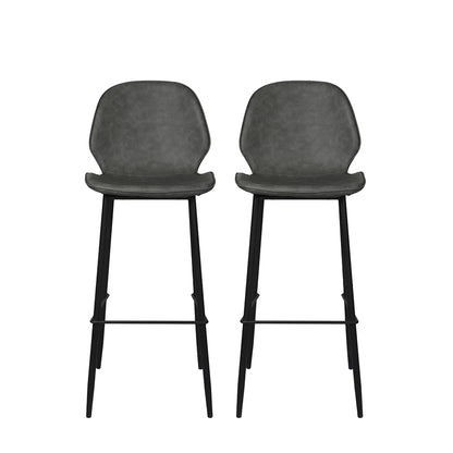 Levede 2x Bar Stool Barstools Counter Grey-1864183287451357185