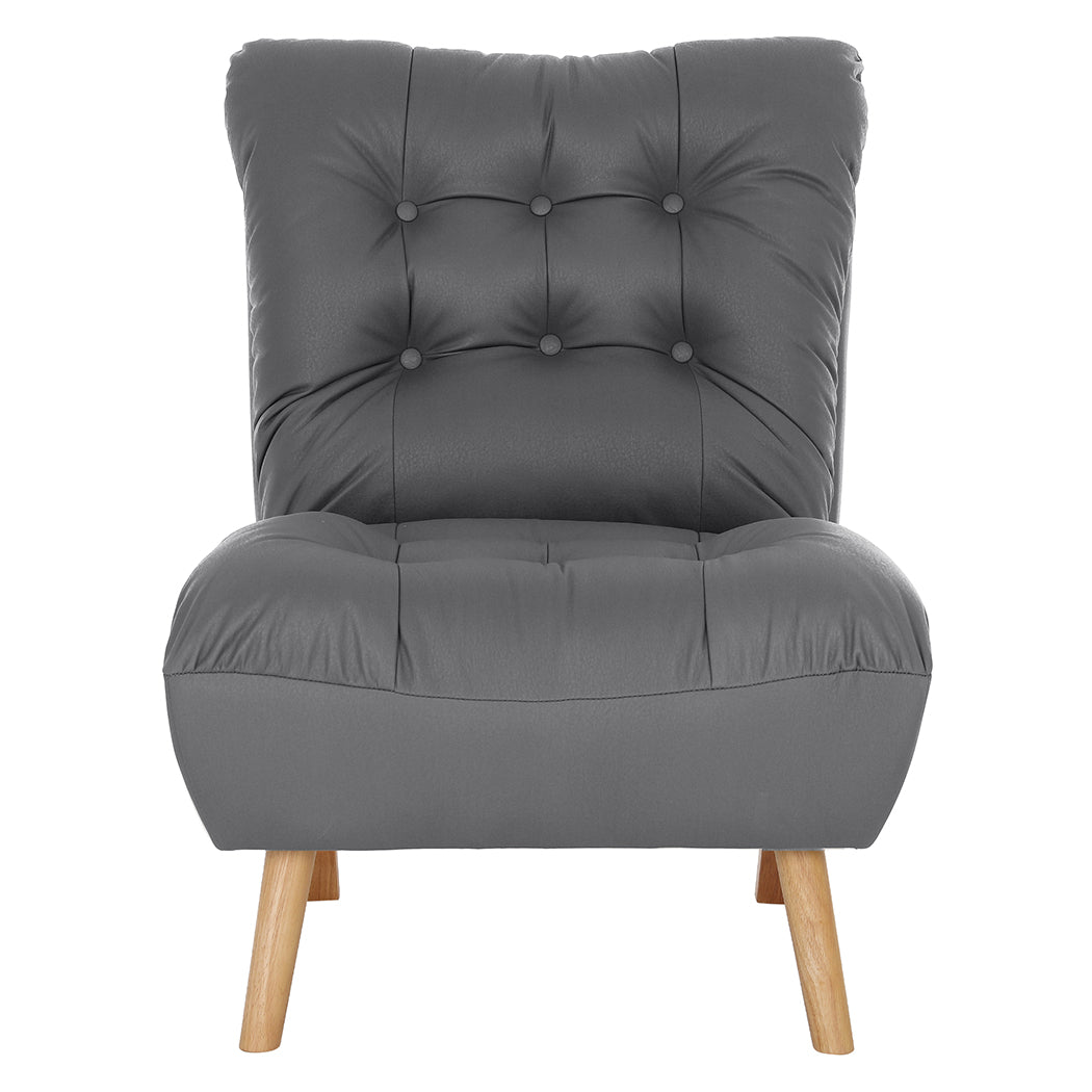 Levede Accent Chair Sofa Recliner Adjustable Grey-1864183136250892289