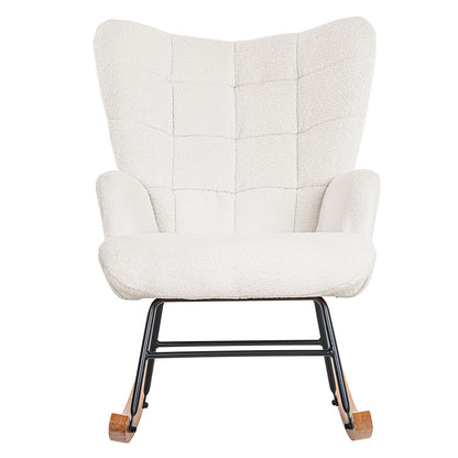 Levede Fleece Rocking Chair-1869883063815770113