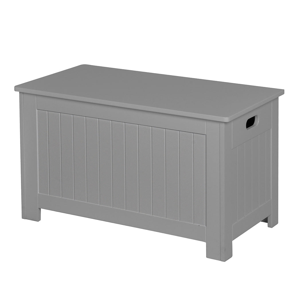 Levede Kids Toy Box Storage Chest Cabinet Grey-1864184635089620993
