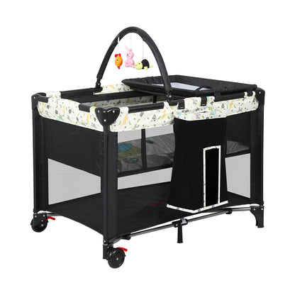 BoPeep Baby Cot Bed Crib Portable Bassinet Black-1864184323079540737