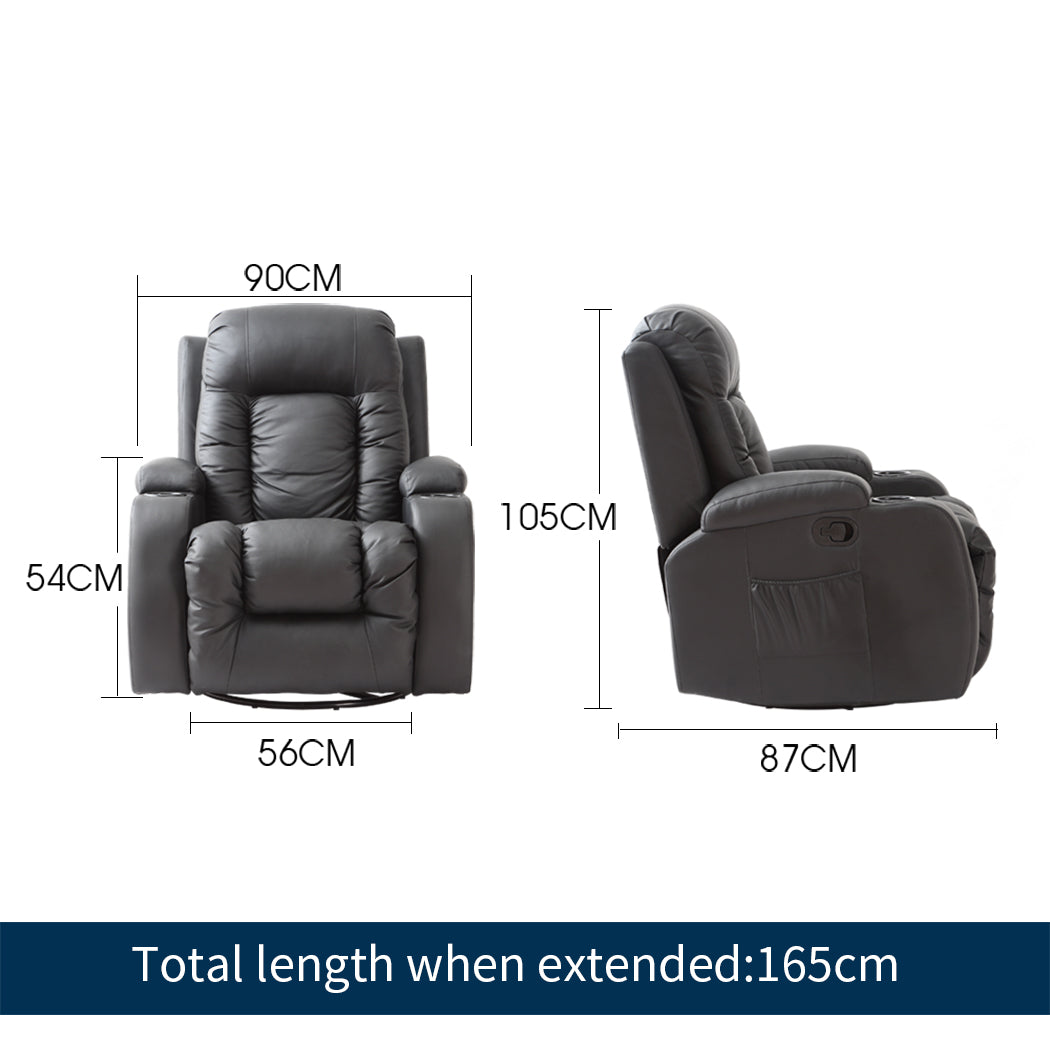 Levede Massage Sofa Chair Recliner 360-1864184459448946690