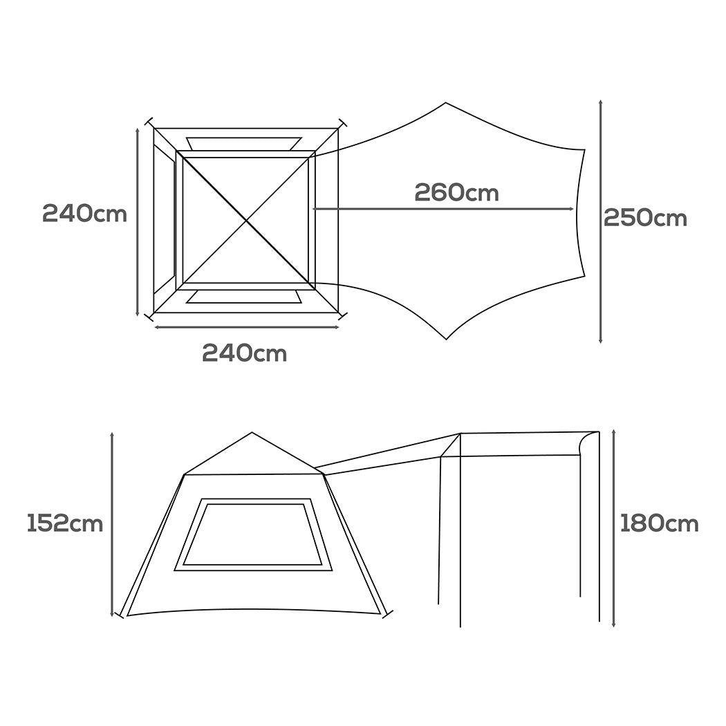 Mountview Instant Pop up Tent Automatic-1864184692388007938