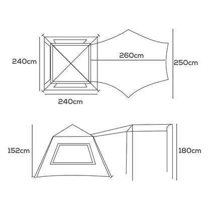Mountview Instant Pop up Tent Automatic-1864184692388007938