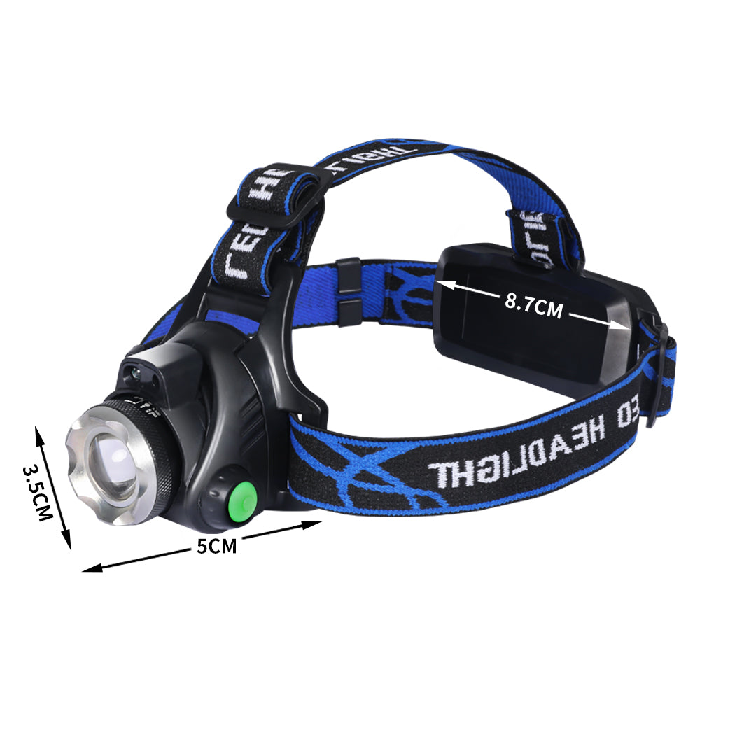 3x 500LM LED Headlamp Headlight Flashlight-1864184375470592002