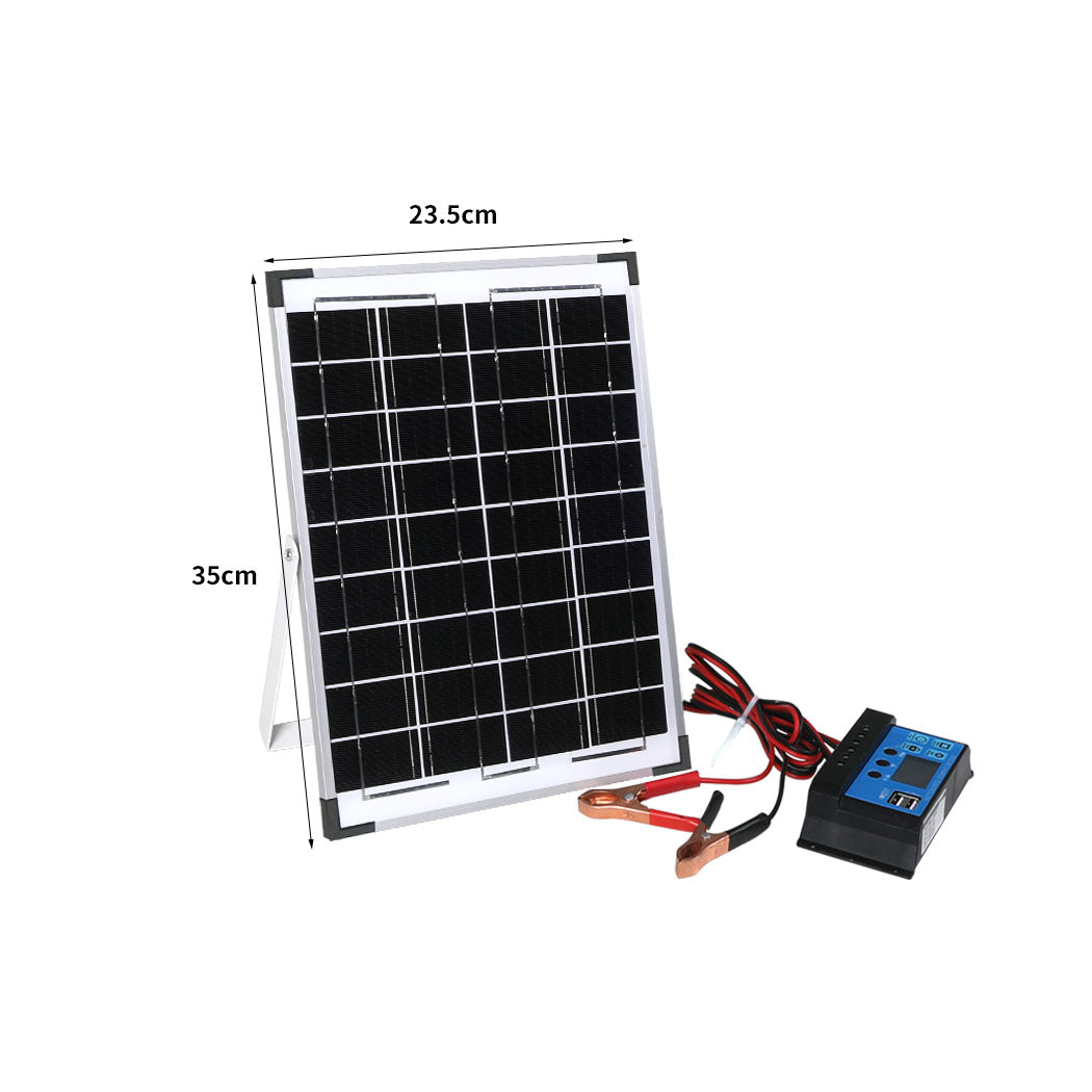 12V 10W Solar Panel Kit Mono Caravan-1864184631604154370