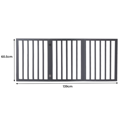 Wooden Pet Gate Dog Fence Retractable Grey 2000x 3MM-1864184509570879490