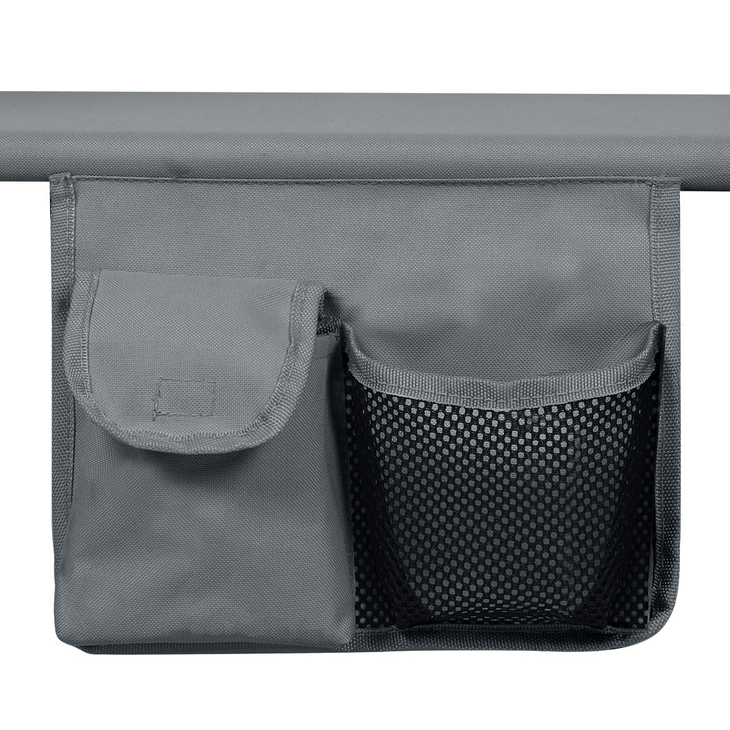 Levede Foldable Lounge Chairs with Canopy Grey-1871349386156576771